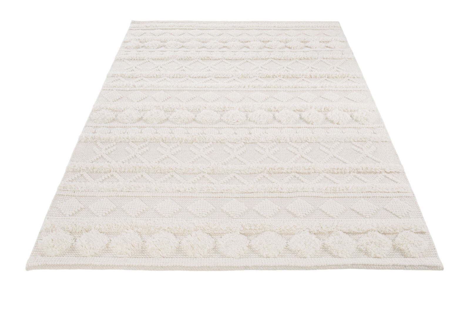 Teppich Kelim Stockholm 70 x 140 cm Creme 