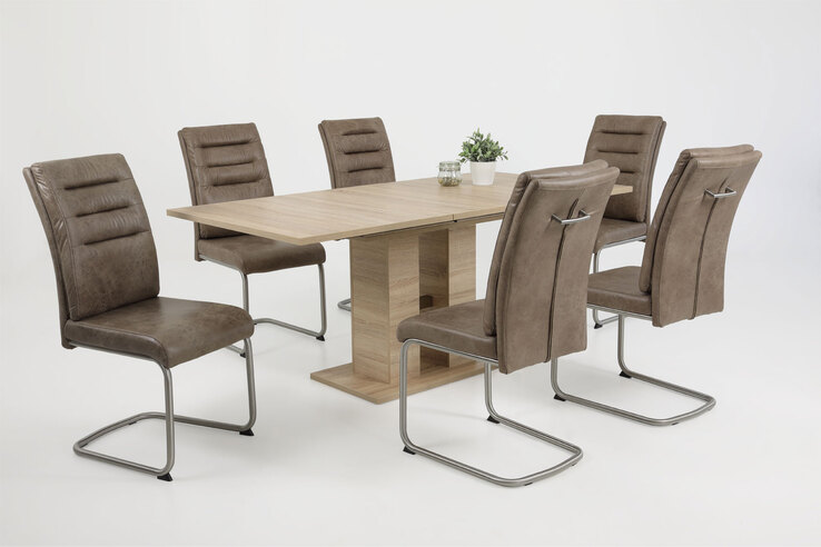 Esszimmerstuhl PAULA 2er Set braun