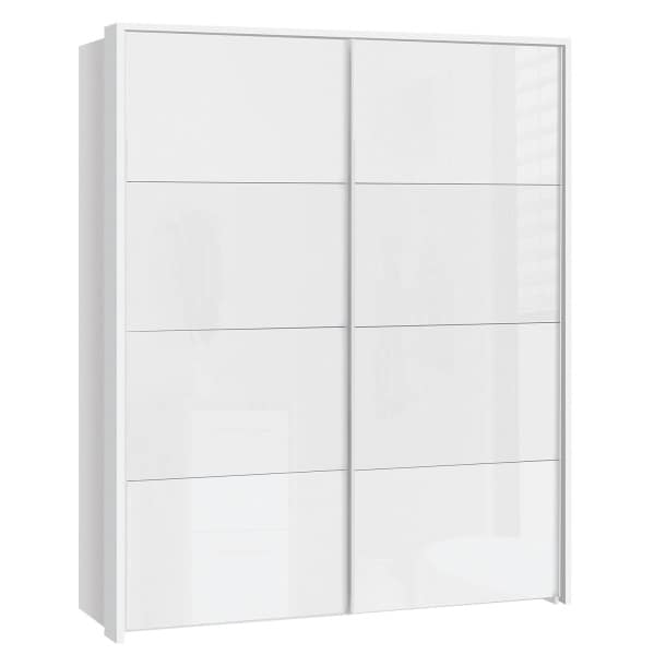 Passepartoutrahmen Starlet Plus für Kleiderschrank Weiß Hochglanz Nachbildung ca. 180,8 x 215,1 x 23,8 cm