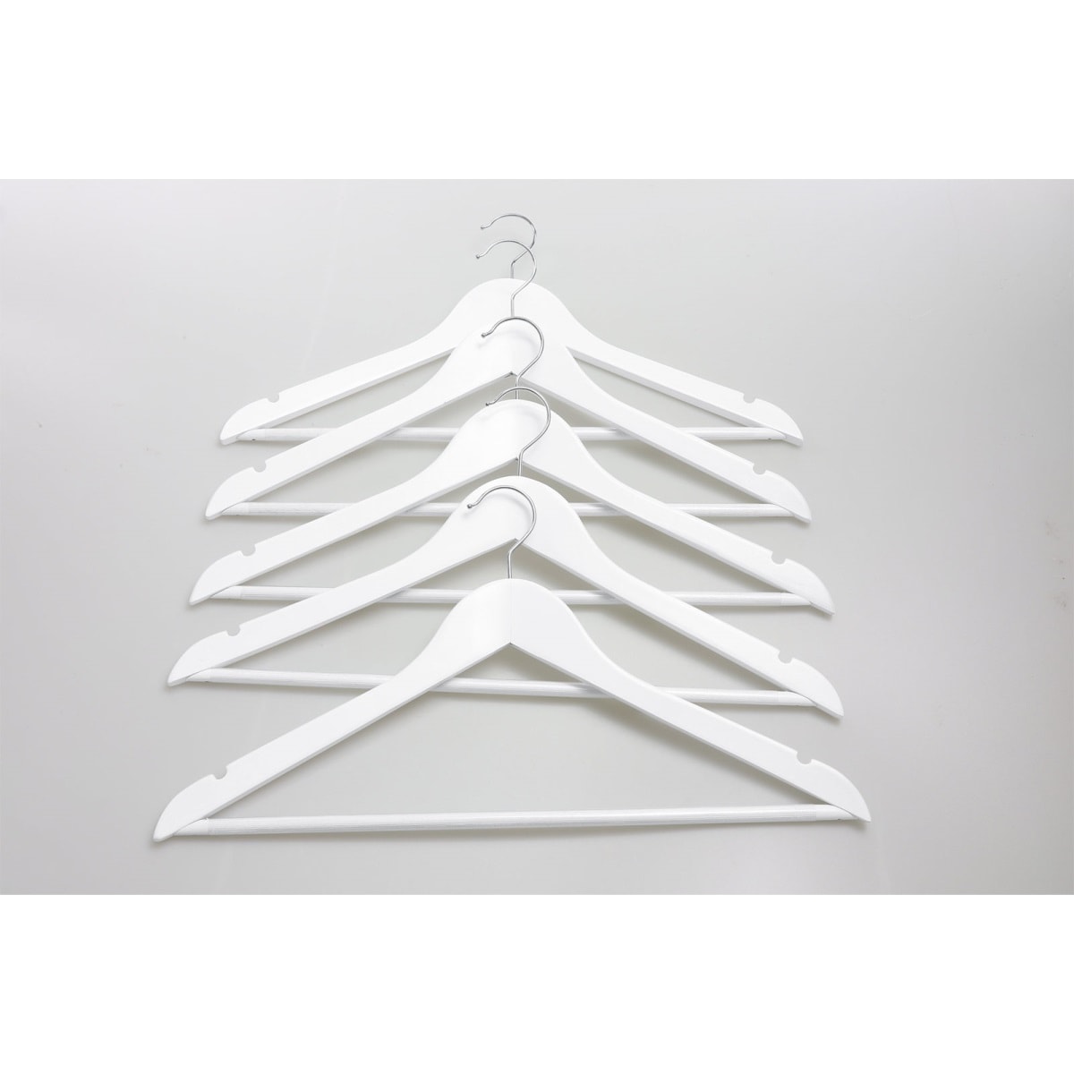 Kleiderbügel Holz Weiß 5er-Pack | Möbel Boss