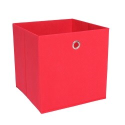 Faltbox Fleece Rot ca. 32 x 32 x 32 cm