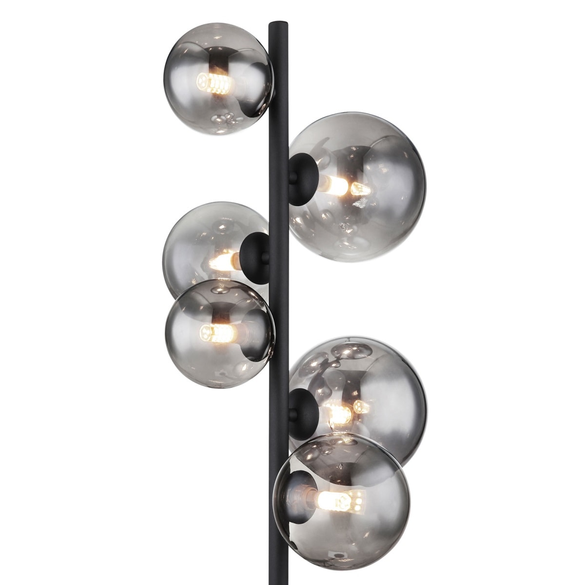 GLOBO LED Retrofit Stehlampe Möbel 28,5x26,5cm | 155cm Boss Riha schwarz /grau