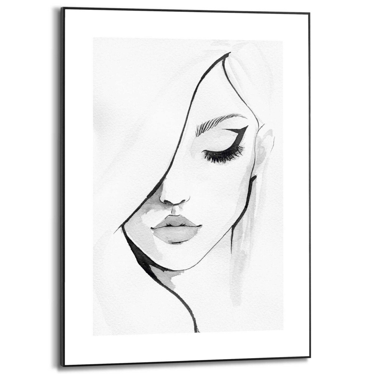 Reinders! Kunstdruck Slim Frame 50x70 cm Black Gesicht Frau 50 x 70 cm |  Möbel Boss