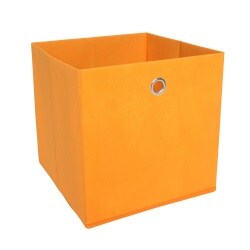 Faltbox Fleece Orange ca. 32 x 32 x 32 cm