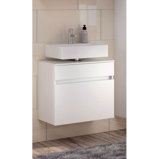 Waschbeckenunterschrank Baabe 60 x 55 cm Weiß matt | Möbel Boss | Waschbeckenunterschränke