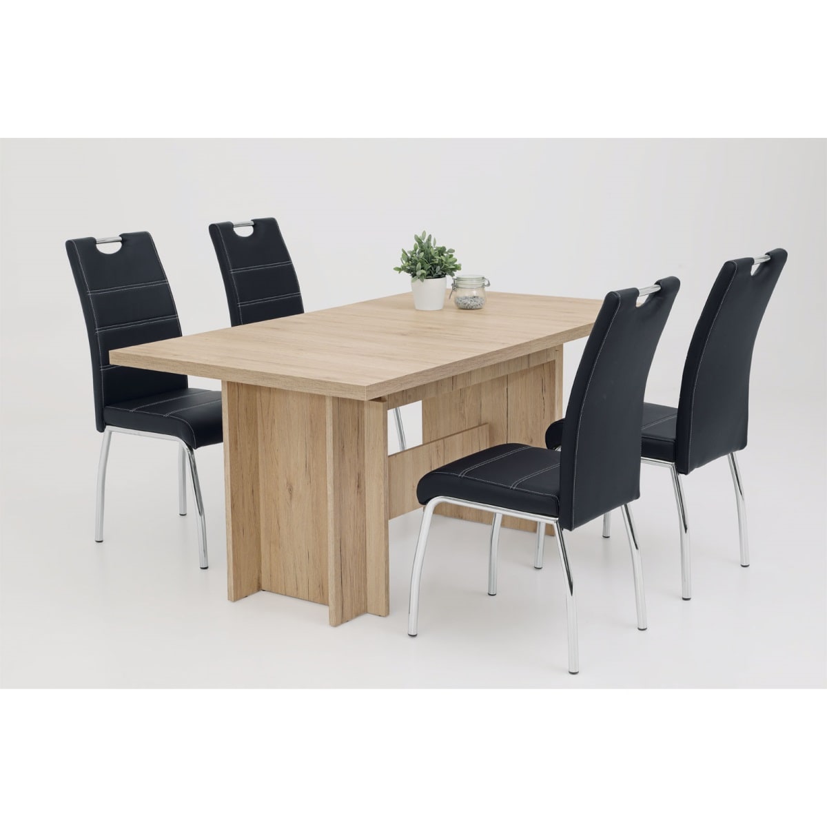 II Tisch x 160(320) Boss Lia 90 cm | x 76 Sandeiche Nachbildung Möbel