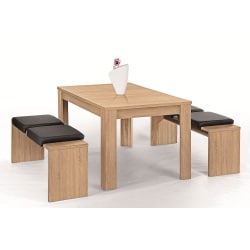 3-teilig - 2 Sitzbänke - 1 Tisch