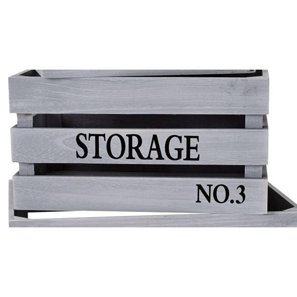 Obstkiste Storage No. 3 M Holz Grau