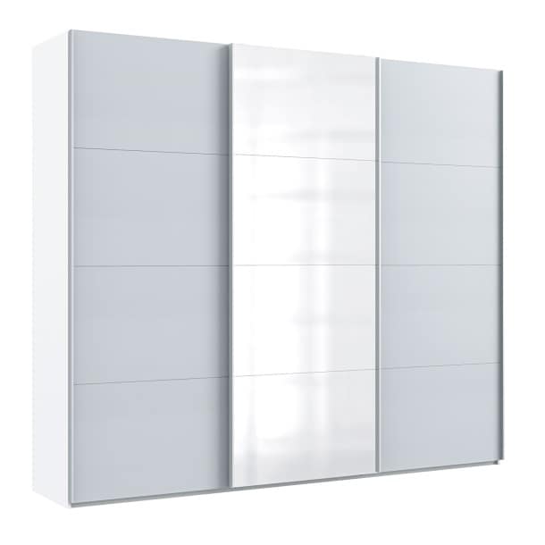 Schwebetürenschrank Easy Plus A Weiß/Grau ca. 313 x 236 x 65 cm