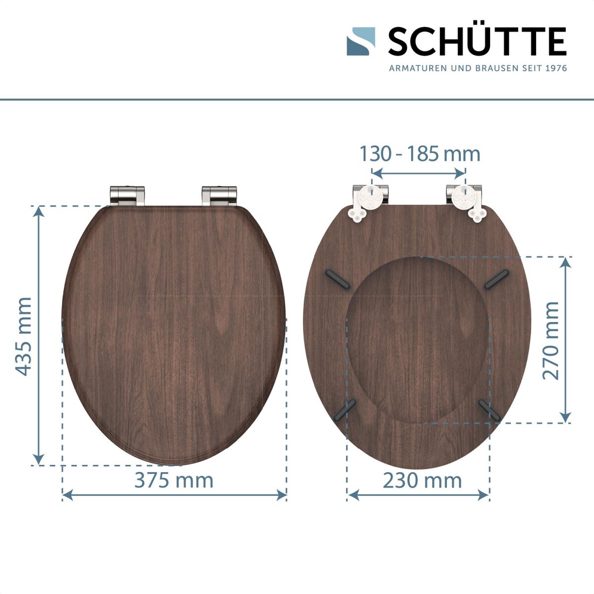 WC-Sitz SOLID WOOD • MDF • Mit Absenkautomatik • SCHÜTTE