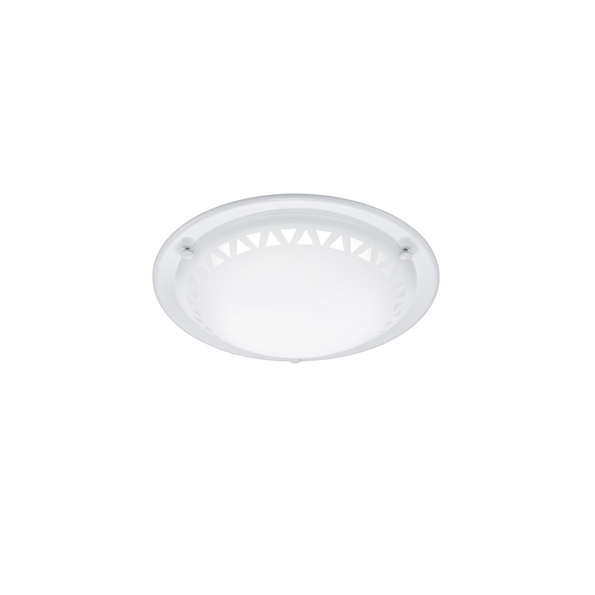 LED-Deckenleuchte Pacco Glas Weiß satiniert 1-flammig