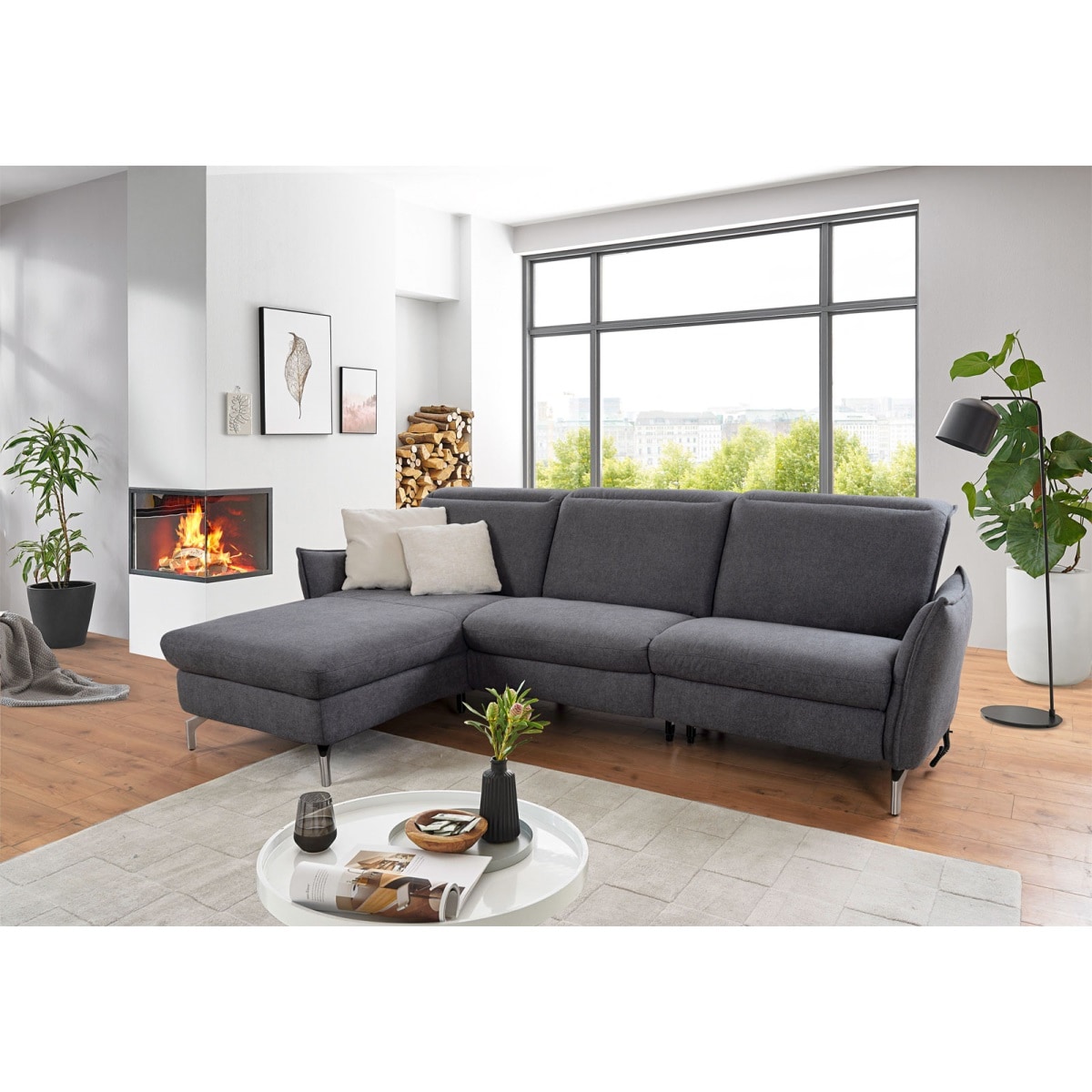 ecksofa lina 179x89x263 bezug sofia clean anthrazit | möbel boss